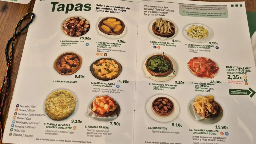 Menu_Restaurante de Tapas & Paellas Casa Rufino_s'Arenal_image_3