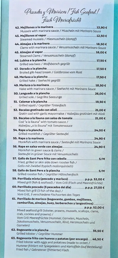 Menu_Arroceria Casa Aurelio_s'Arenal_image_4