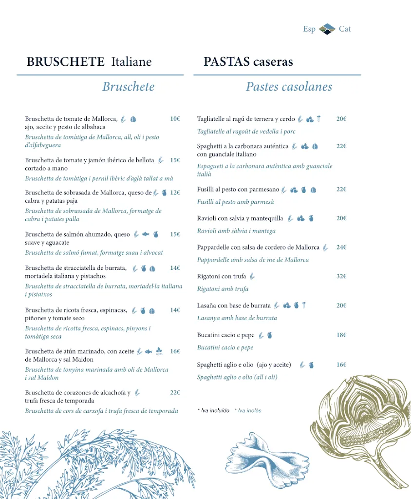 Menü_Can 1907 Restaurant_Pollença_Bild_2