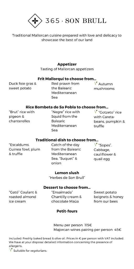 Menu_365 Restaurante - Son Brull Hotel & Spa_Pollença_image_2