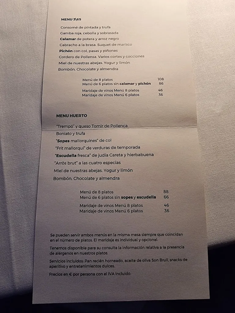 Menu_365 Restaurante - Son Brull Hotel & Spa_Pollença_image_3