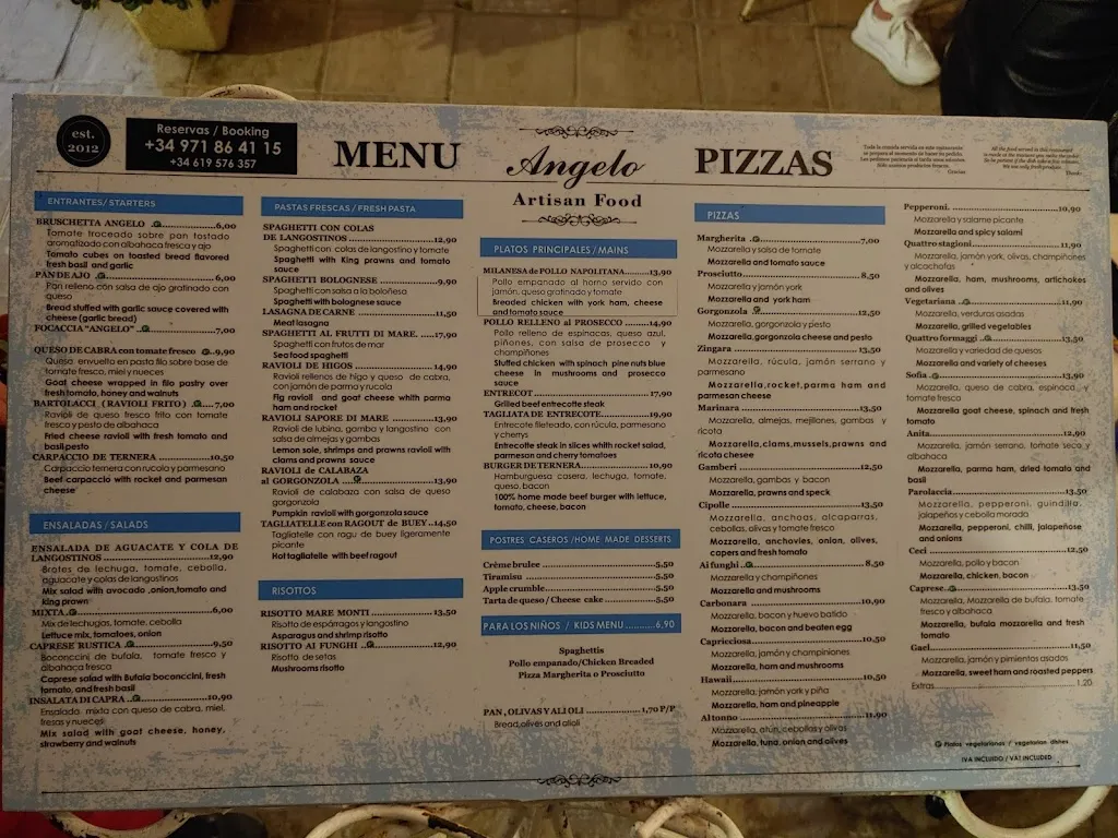 Menu_Angelo Restaurant_Pollença_immagine_2