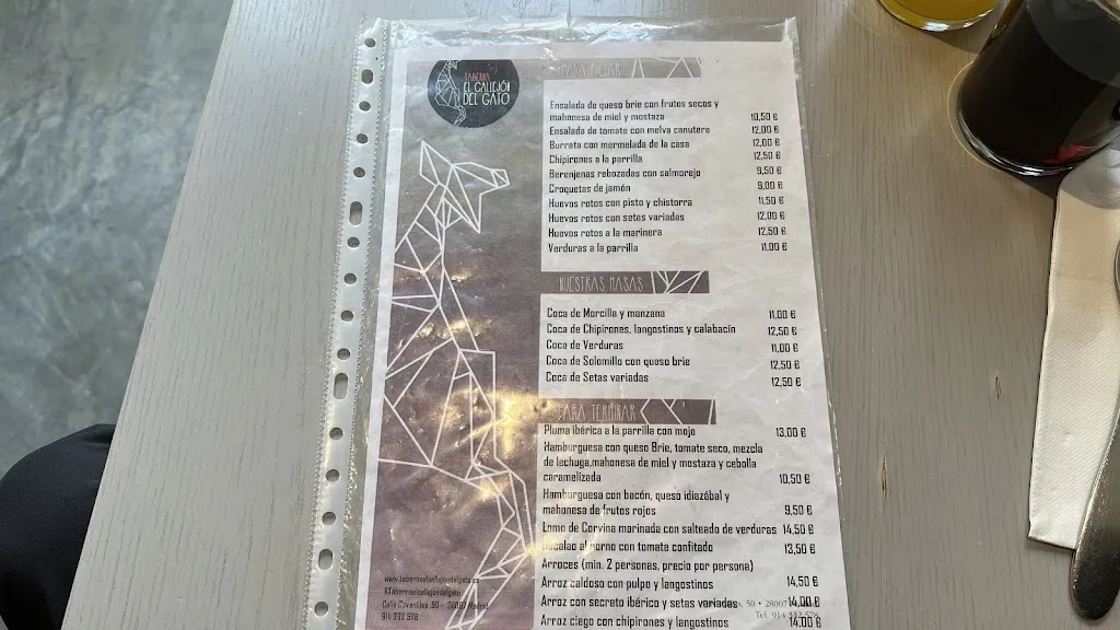 Menu_Taberna El Callejón del Gato_Cariño_image_3