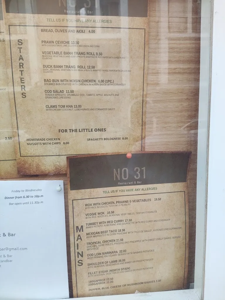 Menu_No 31 RESTAURANT_Port de Pollença_image_2