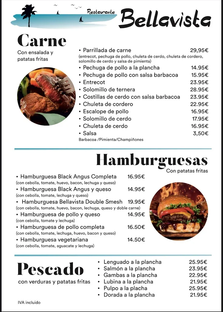 Menu_RESTAURANTE BELLAVISTA PUERTO POLLENSA_Port de Pollença_immagine_2