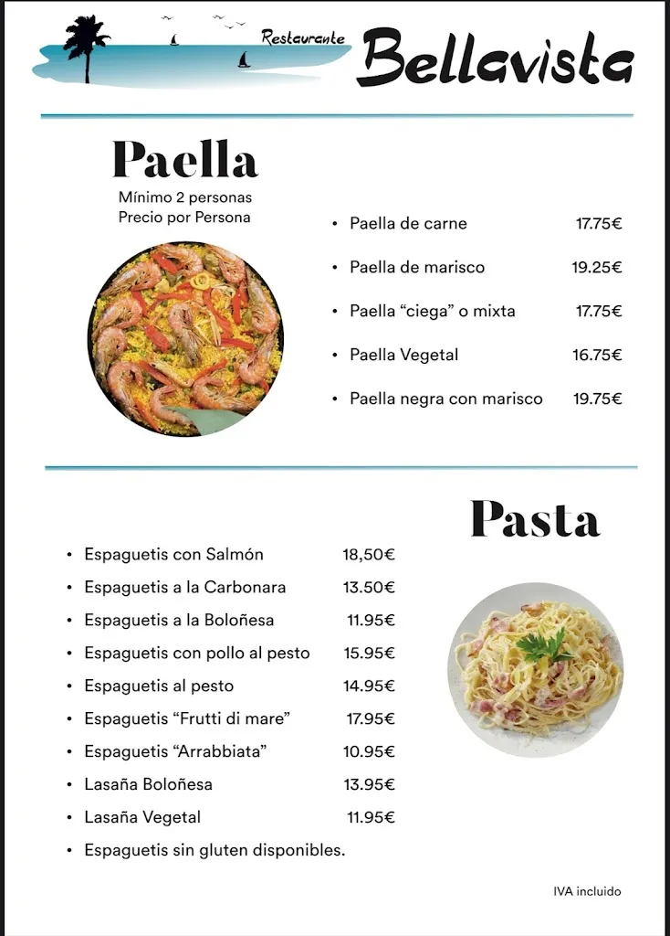 Menu_RESTAURANTE BELLAVISTA PUERTO POLLENSA_Port de Pollença_immagine_4