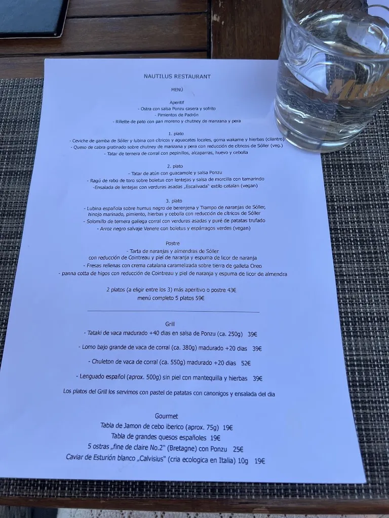 Menu_Restaurant Nautilus_Port de Sóller_immagine_4