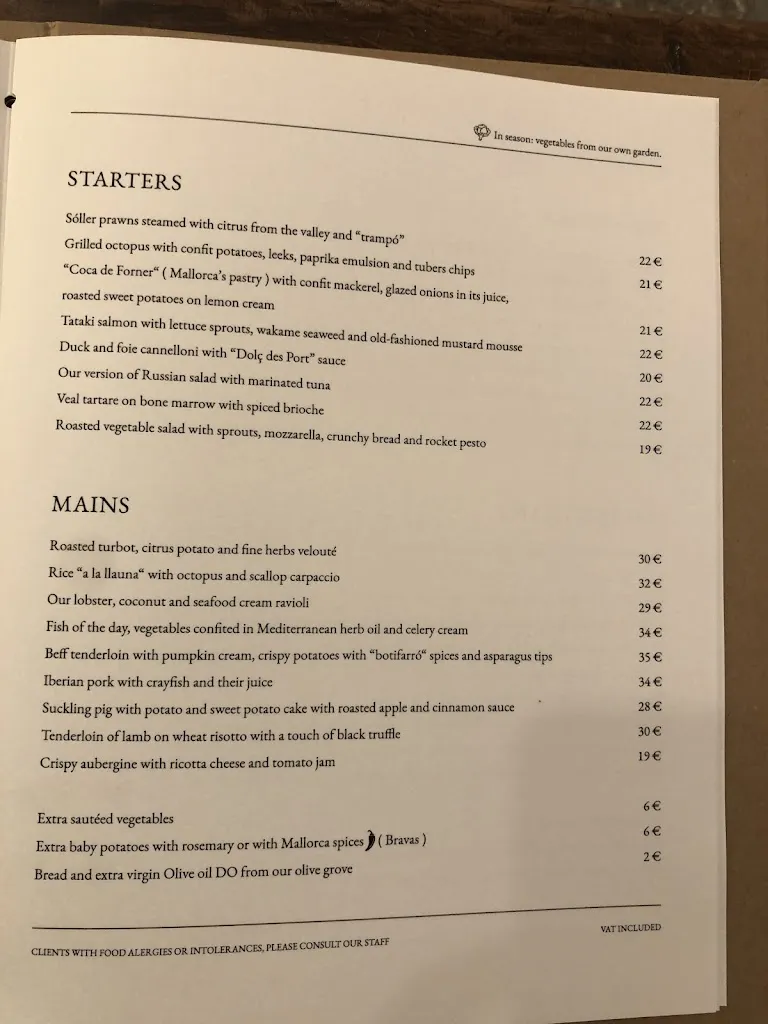 Menu_Sa Figuera Restaurant_Port de Sóller_image_4