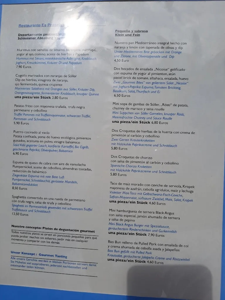 Menu_Restaurant Es Passeig/Port Sóller_Port de Sóller_image_1