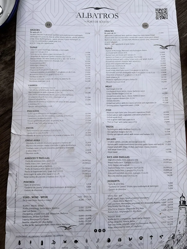Menu_Bar Albatros_Port de Sóller_image_2