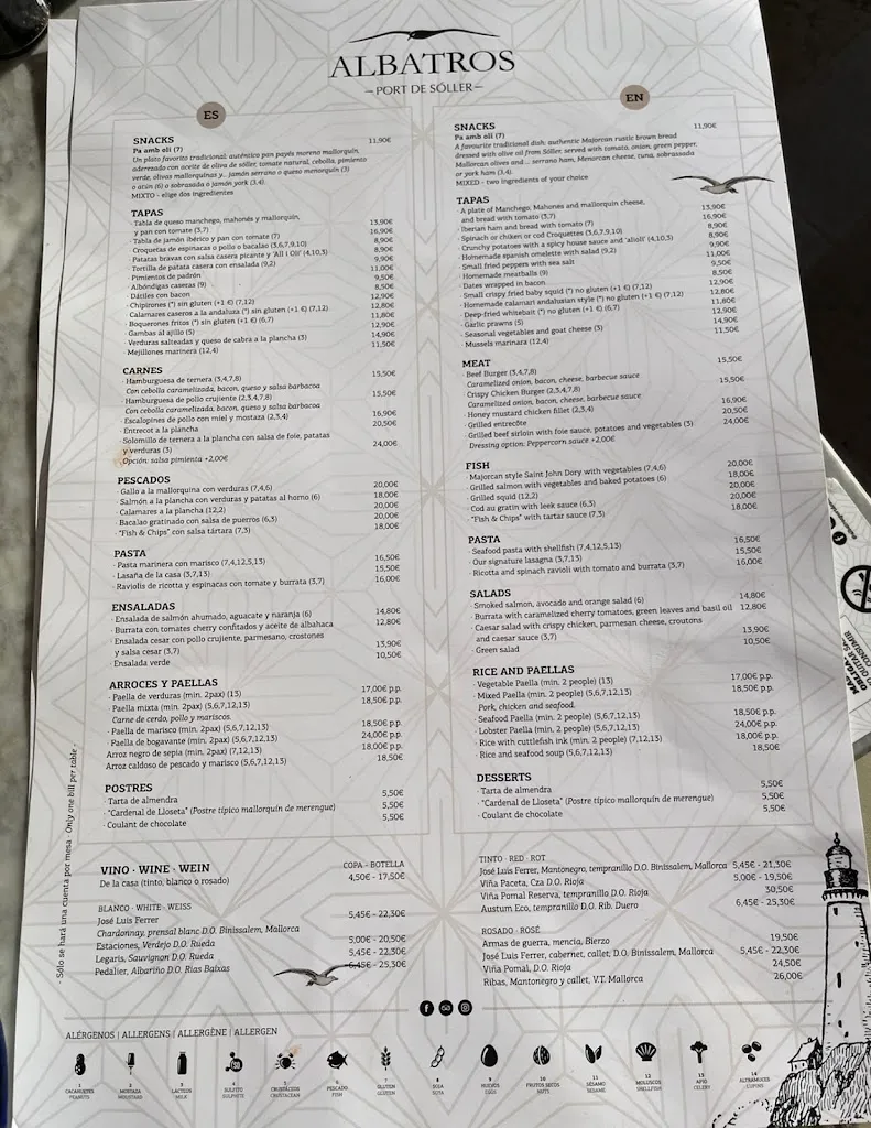 Menu_Bar Albatros_Port de Sóller_image_4