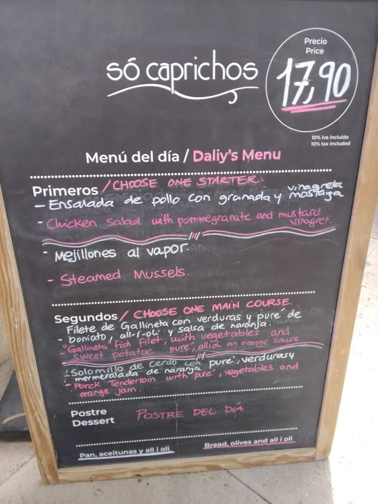 Menu_Só Caprichos Restaurant_Port de Sóller_image_1