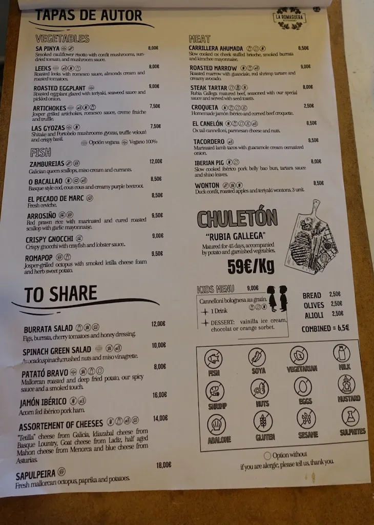 Menu_La Romaguera Restaurant_Port de Sóller_image_4