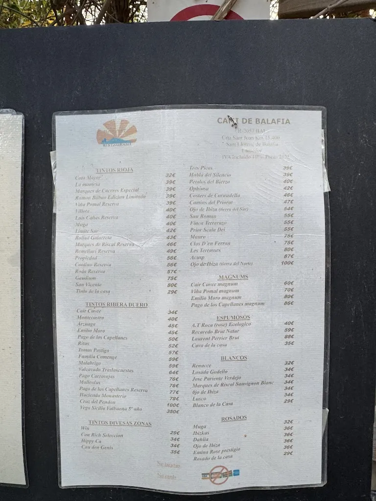 Menu_Restaurant Camí de Balàfia_Sant Joan de Labritja_image_1