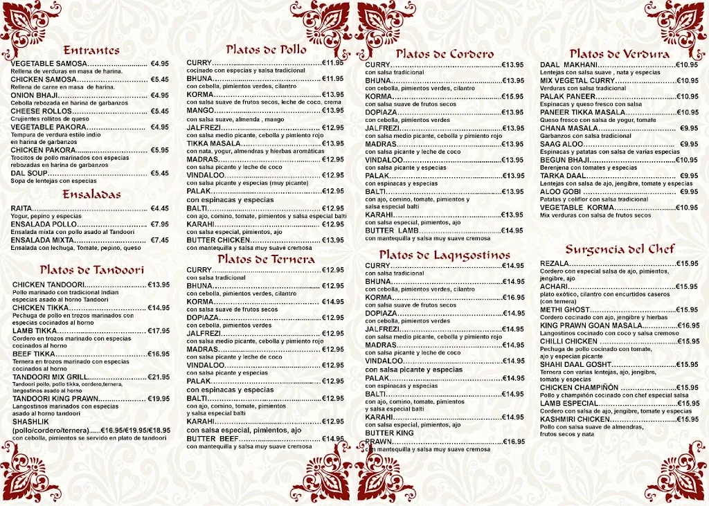 Menu_Kashmir Indian Restaurant_Cariño_immagine_2
