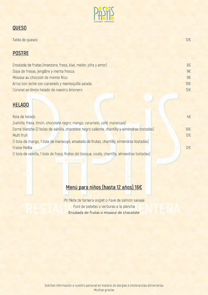 Menu_Pastis Restaurant_Sant Francesc de Formentera_image_3