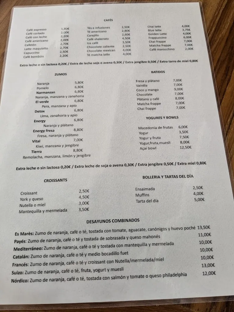 Menu_Restaurant Es Marès_Sant Francesc de Formentera_image_1