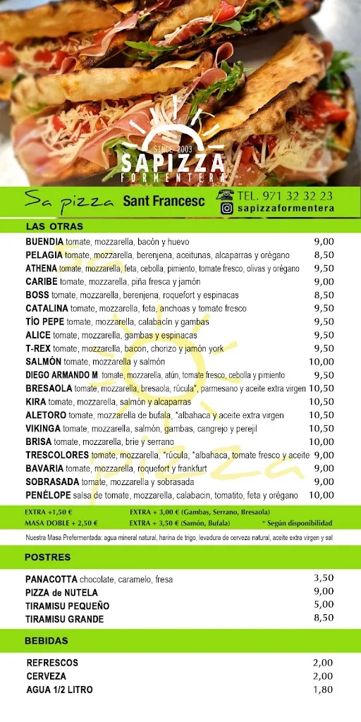Menu_S.A. Pizza Formentera, C.B._Sant Francesc de Formentera_image_2