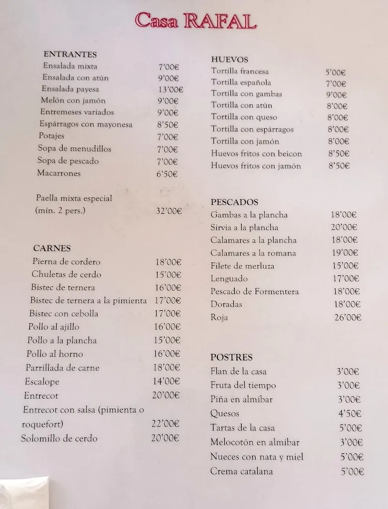 Menu_Casa Rafal_Sant Francesc de Formentera_image_1