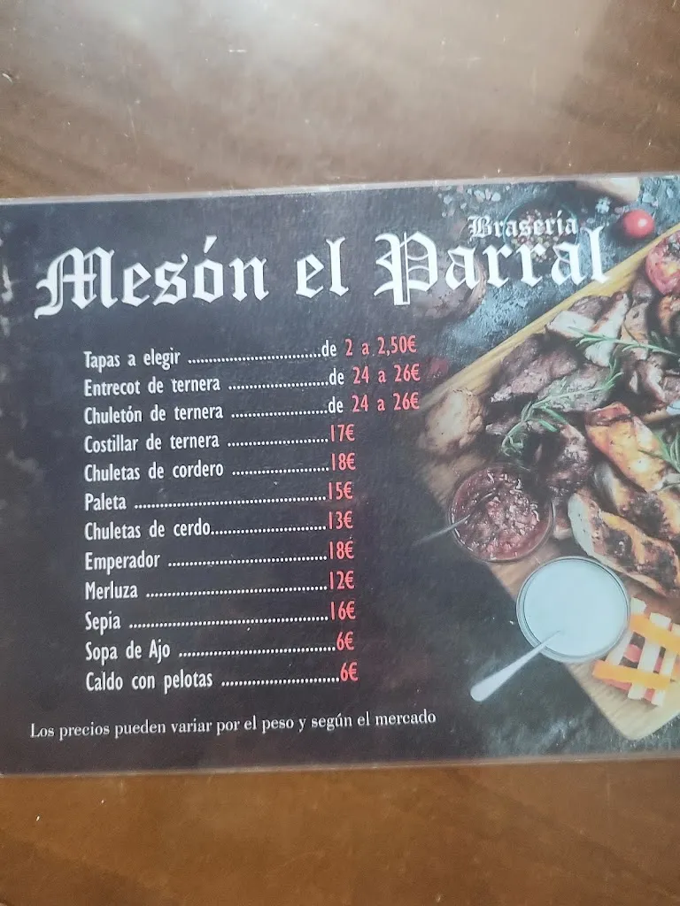 Menu_Mesón El Parral Brasería_Cocentaina_image_1