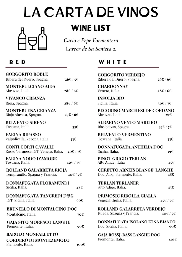 Menu_Cacio e Pepe Formentera_Sant Francesc de Formentera_image_2