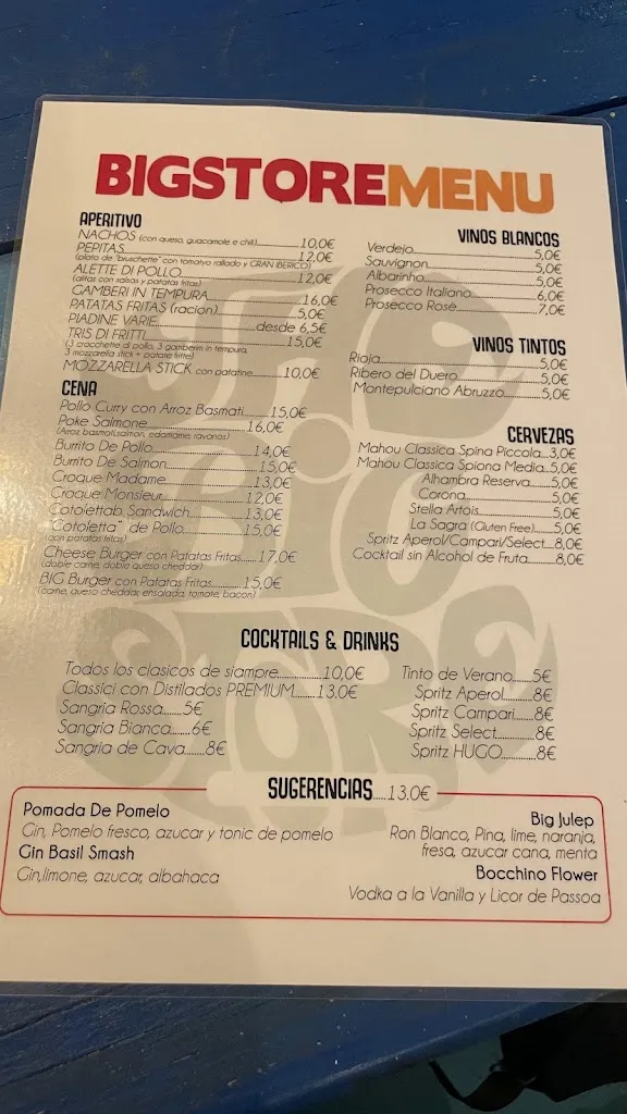 Menu_Big Store_Sant Francesc de Formentera_image_1
