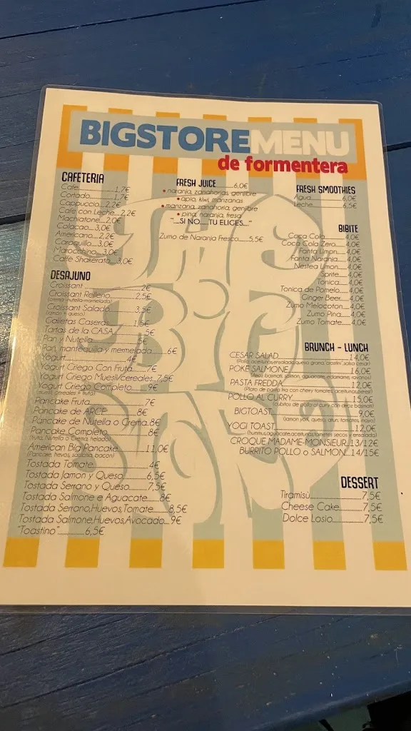 Menu_Big Store_Sant Francesc de Formentera_image_2
