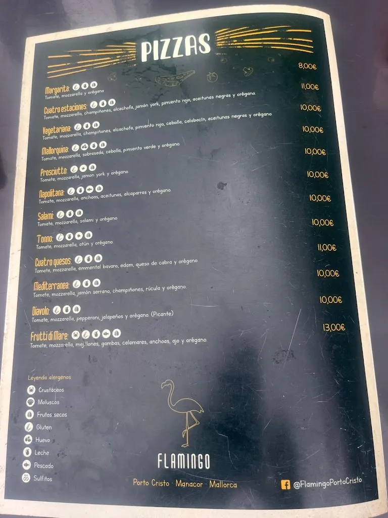 Menu_Flamingo Bar Restaurant_Porto Cristo_image_2