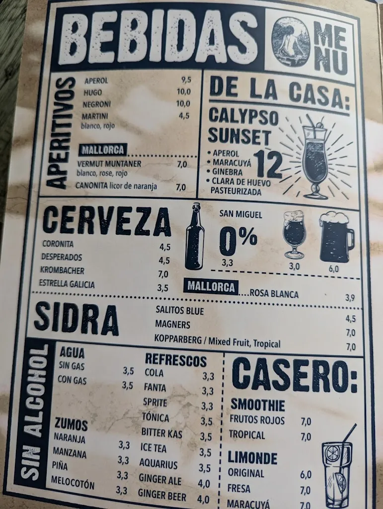 Menu_Calypso Restaurant & Bar_Porto Cristo_image_4