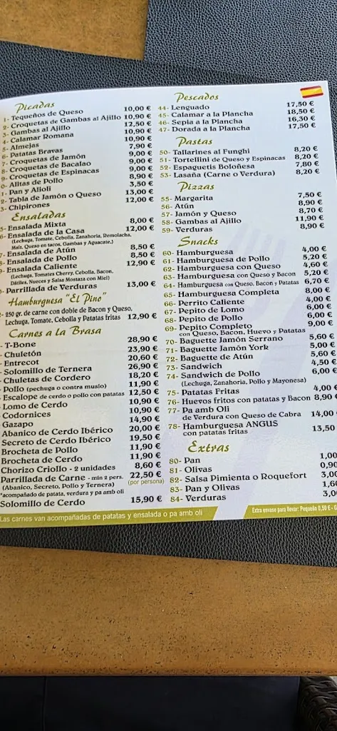Menu_El Pi Torrador Grill _Porto Cristo_image_2