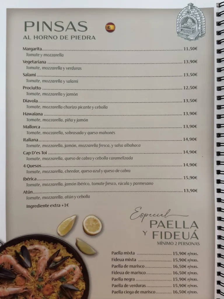 Menu_Restaurant Cap des Toi_Porto Cristo_image_3