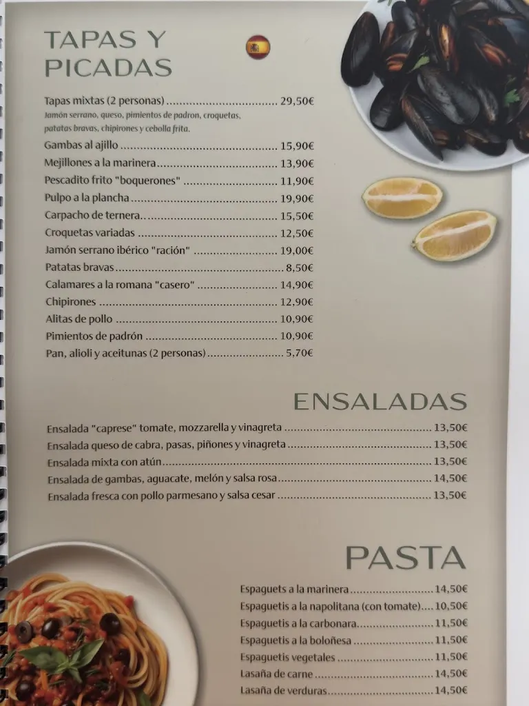 Menu_Restaurant Cap des Toi_Porto Cristo_image_4