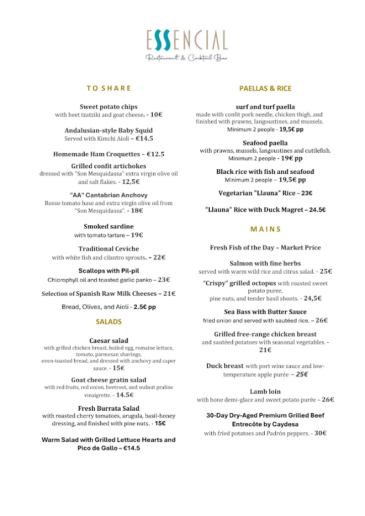 Menu_Essencial Restaurante_Porto Cristo_image_2