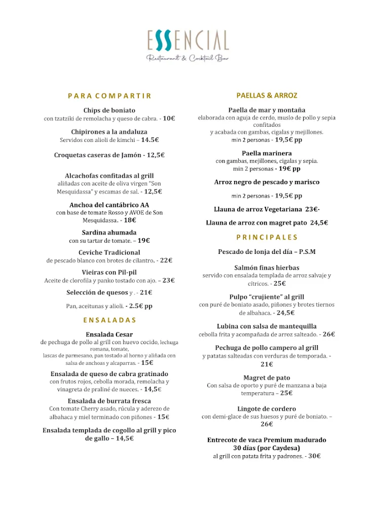 Menu_Essencial Restaurante_Porto Cristo_image_3