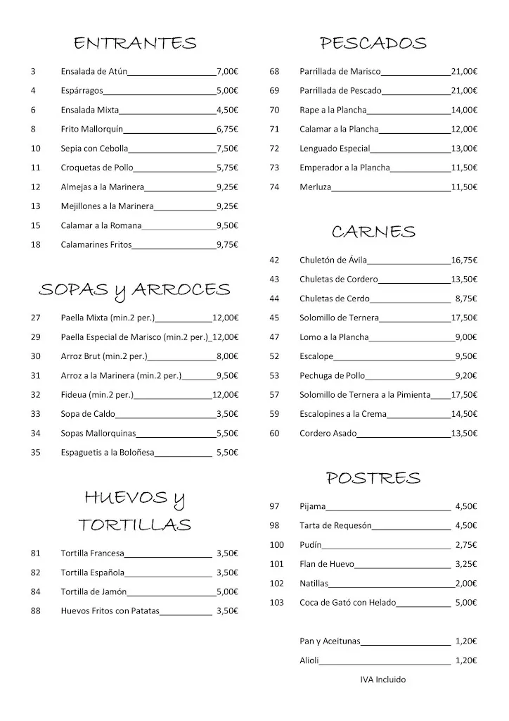 Menu_Restaurant Can Bernat de sa Parra_Porto Cristo_image_2