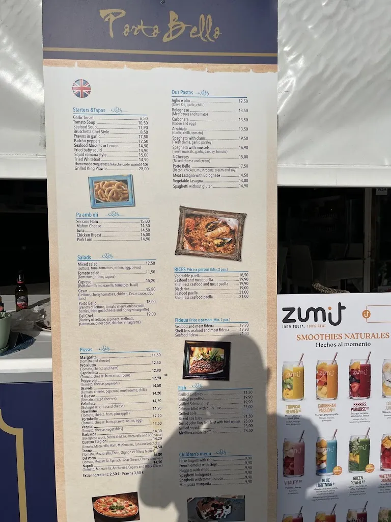 Menu_Restaurant Porto Bello_Porto Cristo_image_3