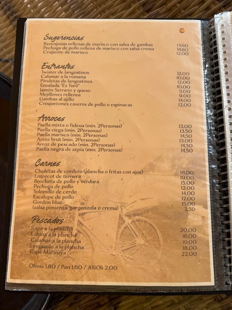 Menu_Es Turó de ses Alzines_Porto Cristo_image_1