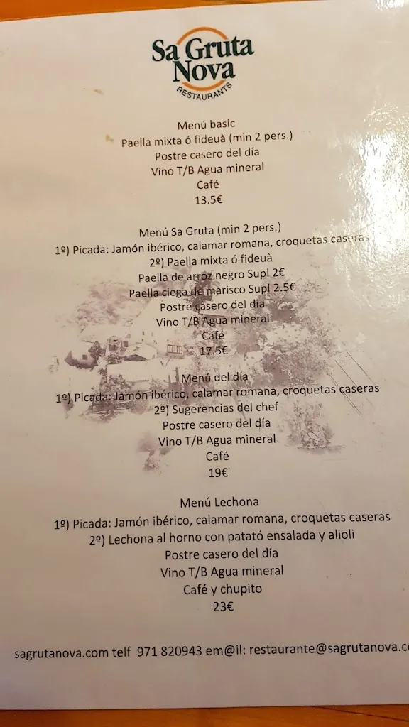 Menu_Restaurant sa Gruta Nova_Porto Cristo_image_3