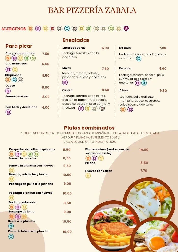 Menu_Pizzeria , hamburgueseria, cafeteria Zabala_Porto Cristo_image_1