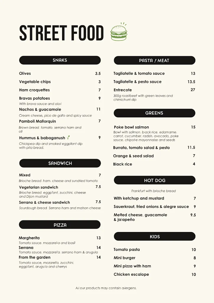 Menu_Bar Alegre Specialty coffee, brunch, and street food._Porto Cristo_image_3