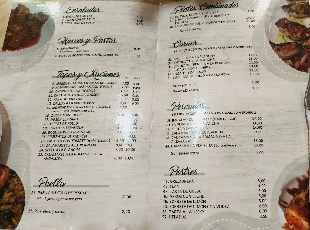 Menu_Restaurant Bar Benitez_Sant Antoni de Portmany_image_1
