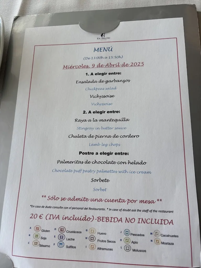 Menu_Es Nàutic Restaurant_Sant Antoni de Portmany_image_1