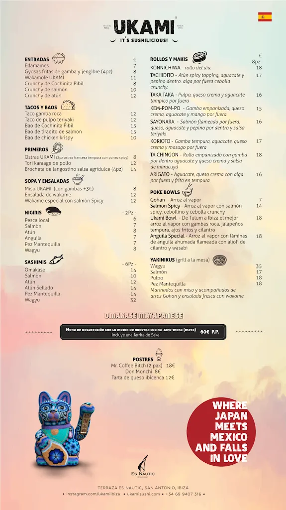 Menu_UKAMI Ibiza_Sant Antoni de Portmany_immagine_1