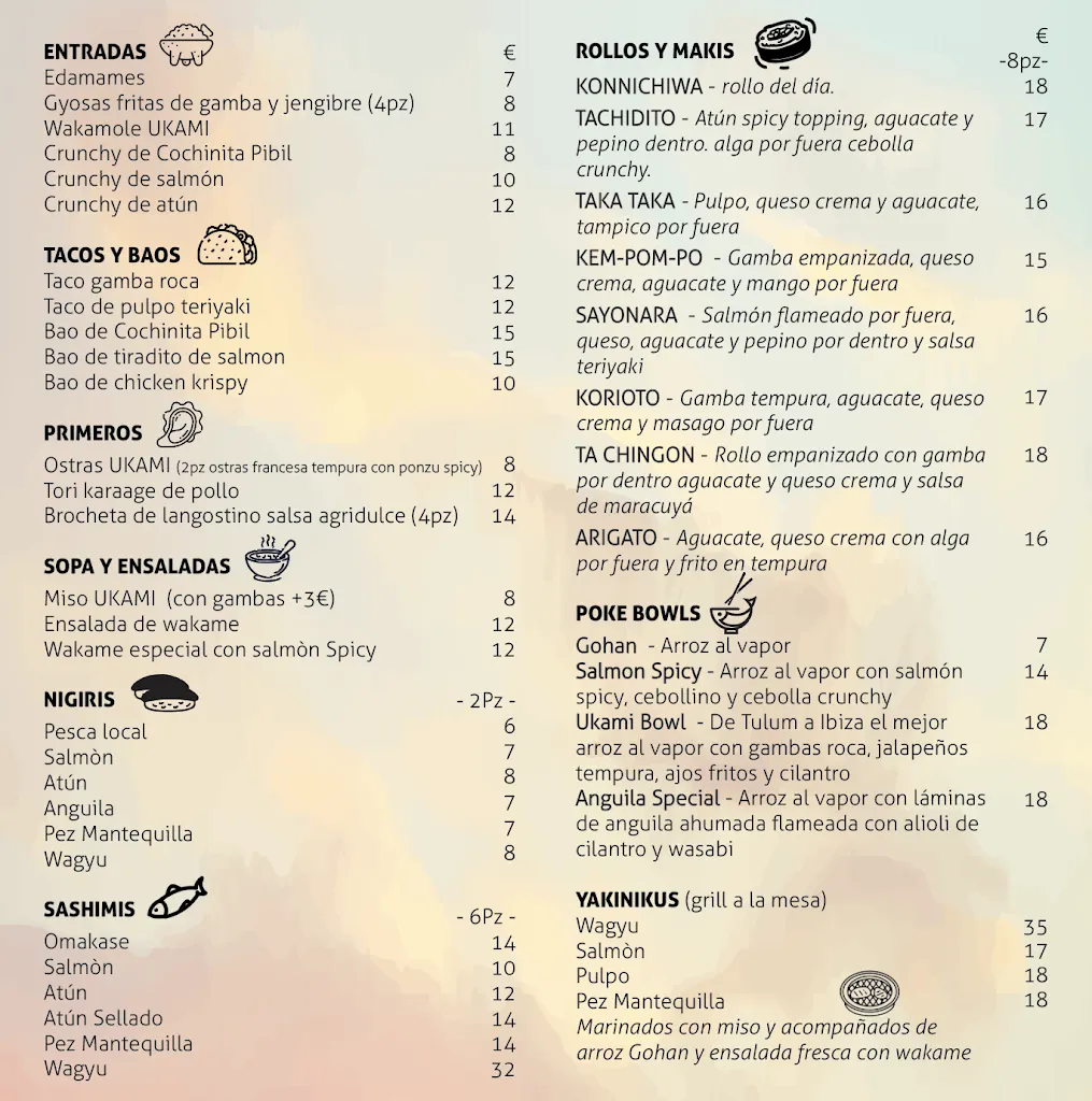 Menu_UKAMI Ibiza_Sant Antoni de Portmany_immagine_2