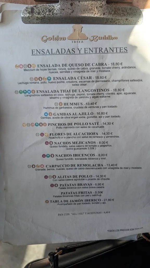Menu_Restaurante Golden Buddha_Sant Antoni de Portmany_image_1
