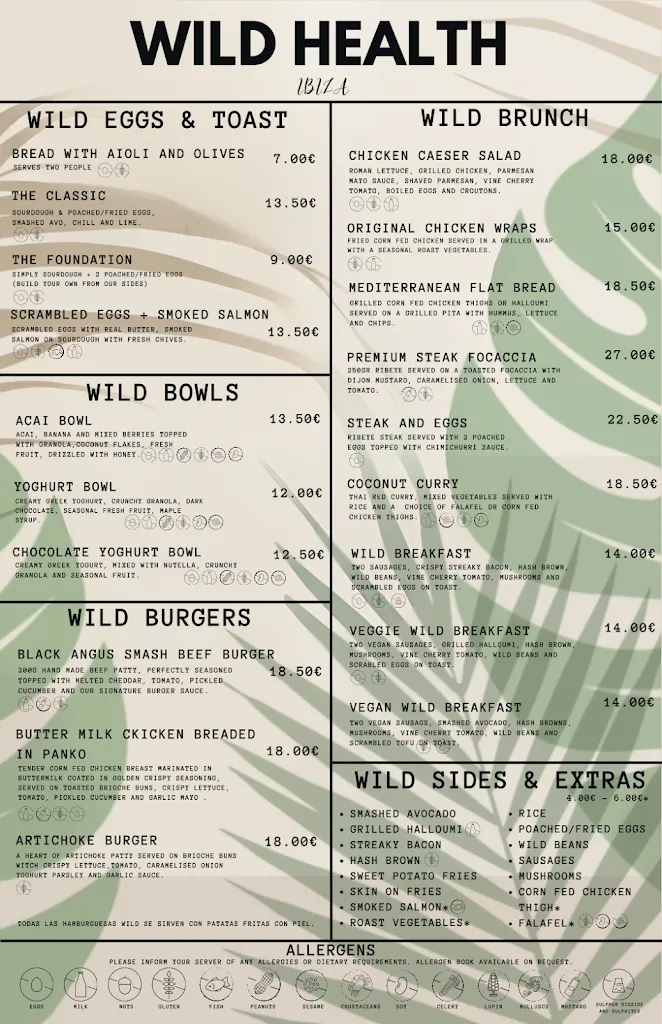 Menu_Wild health Ibiza_Sant Antoni de Portmany_image_1