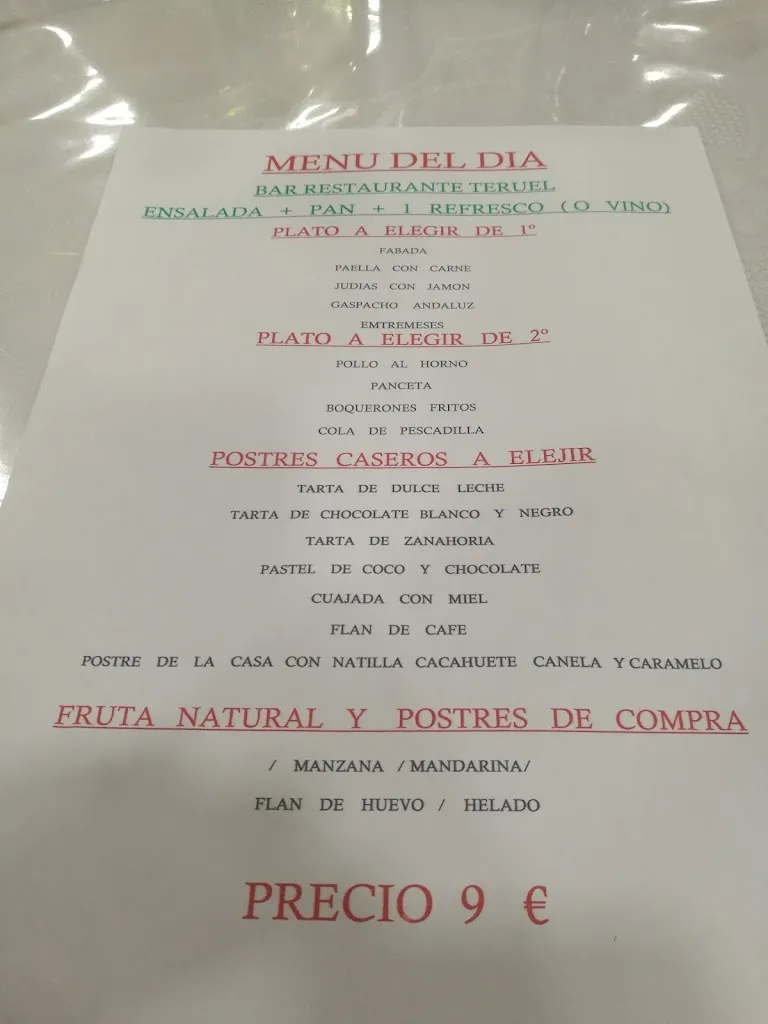 Menu_Bar Restaurante Teruel_Cocentaina_image_1