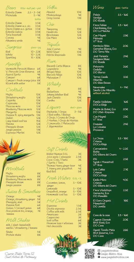 Menu_Jungle Bistro Ibiza_Sant Antoni de Portmany_immagine_1