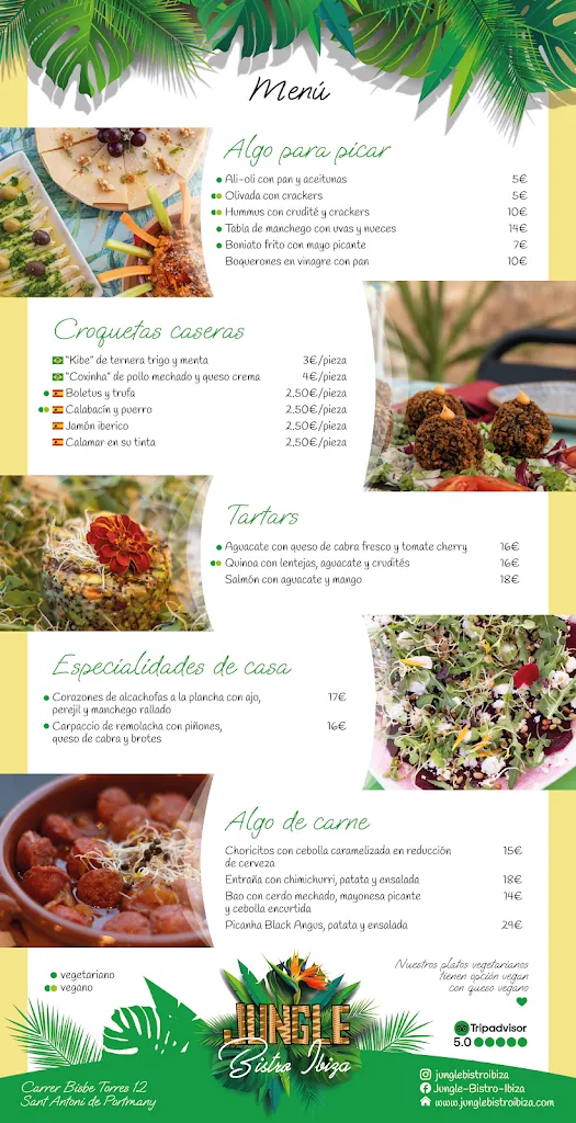 Menu_Jungle Bistro Ibiza_Sant Antoni de Portmany_immagine_3