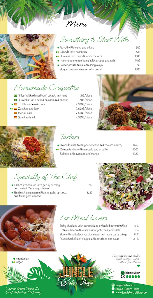 Menu_Jungle Bistro Ibiza_Sant Antoni de Portmany_immagine_4